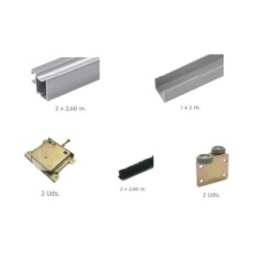 Kit de Armario Plata para 16mm PRIMA + Kit de  Guías