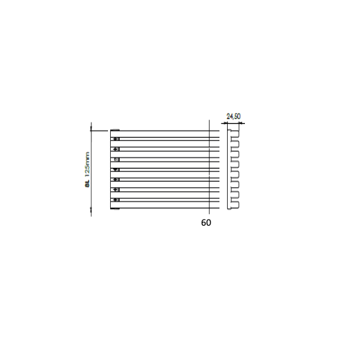 Rejilla Horno Inox 60cm 8 Lamas