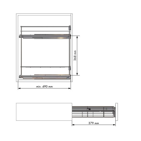 Botellero Guías Laterales Para Modulo de 700