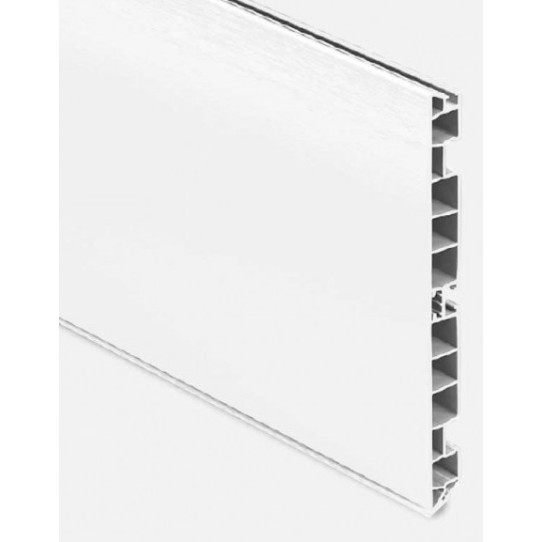Zócalo PVC Liso Aluminio Blanco Mate 4m