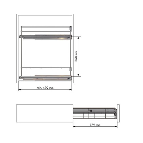 Botellero Guías Laterales Para Modulo de 700