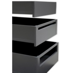 Cajón Antracita Lateral + Guías de 50