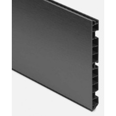 Zócalo PVC Liso Aluminio Negro Mate 3,95m