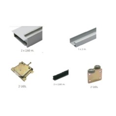 Kit de Armario Plata para 10mm ATTIVO + Kit de Guías