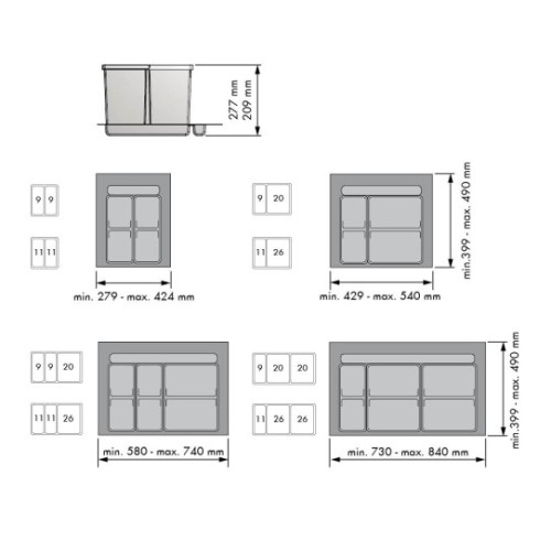 Cubo Basura Ecológico Antracita