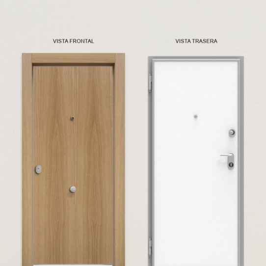 Acorazada de Interior Lisa Roble + Lisa Blanca