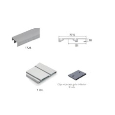 Kit de Armario Plata para 10mm ATTIVO + Kit de Guías 2