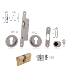 Kit Uñero Redondo Níquel Satinado C/Llave