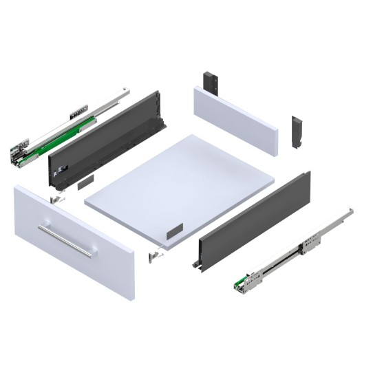 Cajón Blanco Lateral + Guías de 50