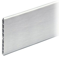 Zócalo PVC Liso Aluminio Cepillado 4m