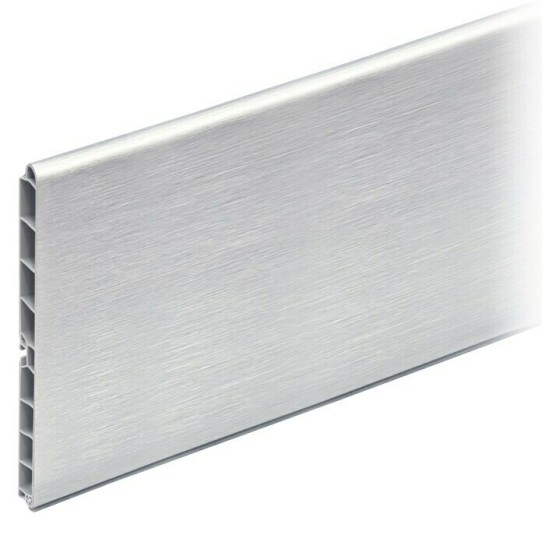 Zócalo PVC Liso Aluminio Cepillado 4m